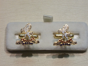Royal West Kent Regiment enamelled cufflinks - Click Image to Close